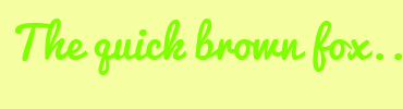 Image with Font Color 80FF00 and Background Color F5FFA1